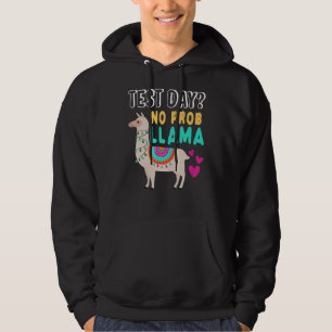 Testdag Llama Teacher Exam Testing Testing Teach Hoodie