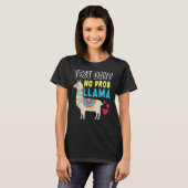 Testdag Llama Teacher Exam Testing Testing Teach T-shirt (Voorkant volledig)