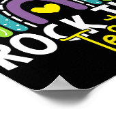 Testdag Rock De Test Rainbow Teacher Testdag Poster (Hoek)