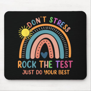 Testdag Rock De Test Regenboog Gifts Docent Studie Muismat