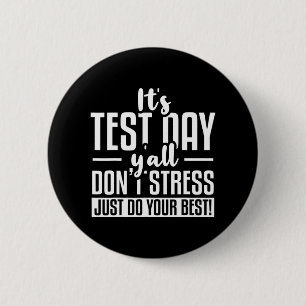 Testdag Schoolexamen Ronde Button 5,7 Cm