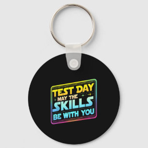 Testdag Test Dag Mei De Vaardigheden Zijn Met U Te Sleutelhanger