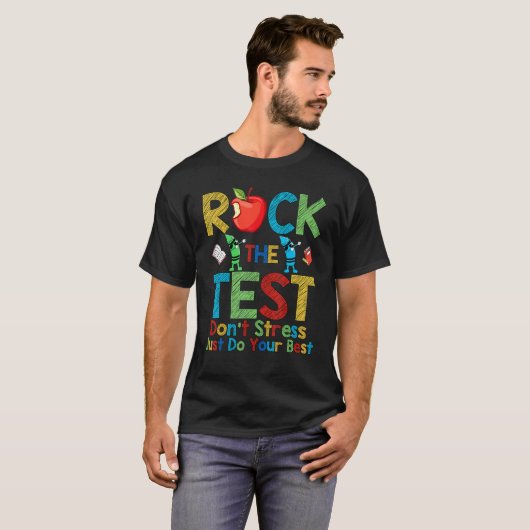 Testdag testdag testdag testdag dobber t-shirt (Voorkant volledig)