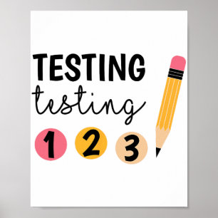 Testdag testen 1 2 3 Teacher testdag Poster