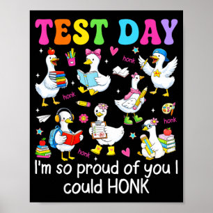 Testdag trots van kon ganzen toeter leraar kindere poster