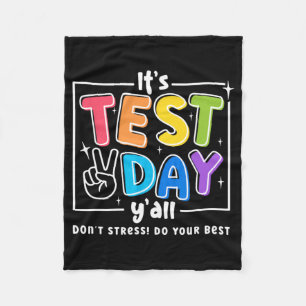 Testdag Yall Grappige School Testen Examen Motivat Fleece Deken