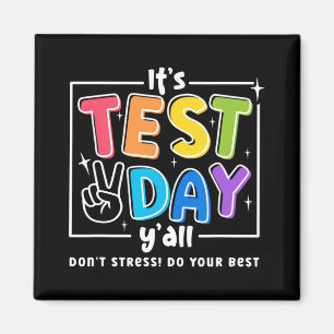Testdag Yall Grappige School Testen Examen Motivat Magneet