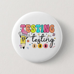 Testdag Yall testdag leraar Ronde Button 5,7 Cm