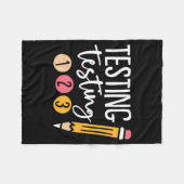 Testen 123 Schattigee testdag 3 Fleece Deken (Voorkant (Horizontaal))