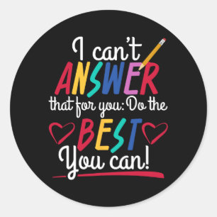 Testen Quotes Test Dag Onderzoek Instructeur TUT Ronde Sticker