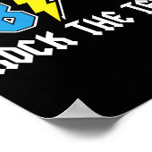 Testen Retro ABCD Rock De Test Dag Grappige School Poster (Hoek)