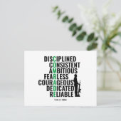 Testen van een soldaat briefkaart (Staand voorkant)