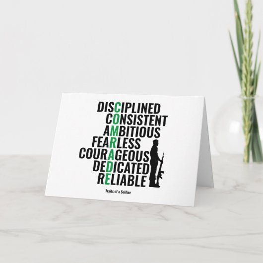 Testen van een soldaat kaart (Voorkant)