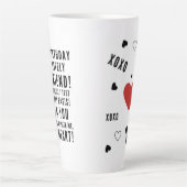 Testen vriendinnen geduld, vrolijke verjaardag latte mok (Voorkant)