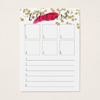 Tester Kaart - Lipstick Swatch Kaart - Veel maten!