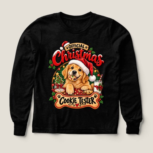 Testeur de biscuits de Noël officiel Retriever dor (Motif recto)