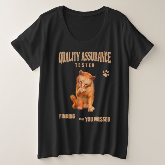 Testeur QA Humour de chat (Design devant)