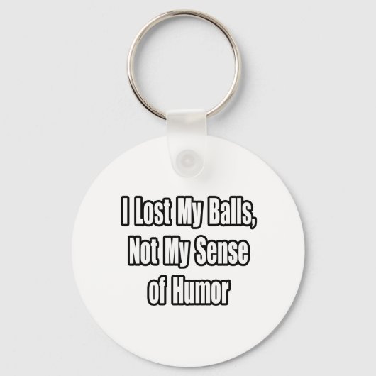 Testiculaire kanker Humor Sleutelhanger (Voorkant)