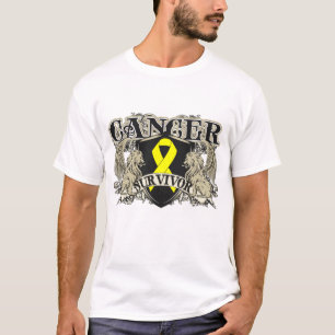 Testiculaire kanker Overlevende Mannen Heraldry T-shirt