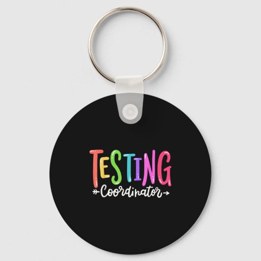 Testing Coordinator Test Day Exam Motivational Squ Sleutelhanger (Voorkant)