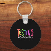 Testing Coordinator Test Day Exam Motivational Squ Sleutelhanger (Voorkant)