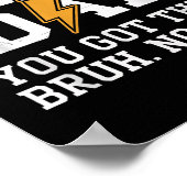 Testing Day Bruh No Cap Motivation  Poster (Hoek)