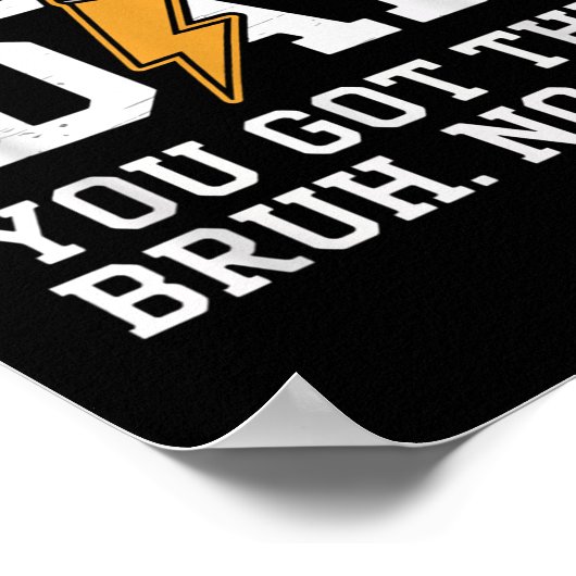 Testing Day Bruh No Cap Motivation  Poster (Hoek)