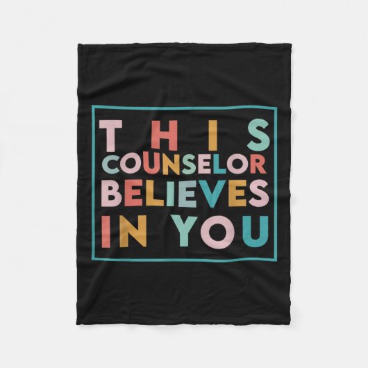Testing Day Motivational This Counselor Believes I Fleece Deken (Voorkant)