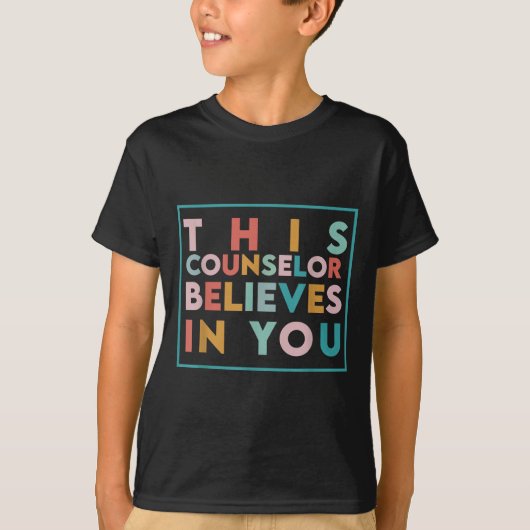 Testing Day Motivational This Counselor Believes I T-shirt (Voorkant)
