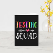 Testing Squad Costume Test Day Afstuderen Teacher Kaart (Gele Bloem)