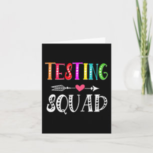 Testing Squad Costume Test Day Afstuderen Teacher Kaart