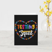 Testing Squad Motivational Test Day Words Heart Te Kaart (Gele Bloem)