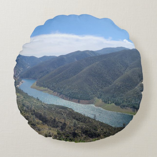 testing the hard stuff rond kussen (Voorkant)