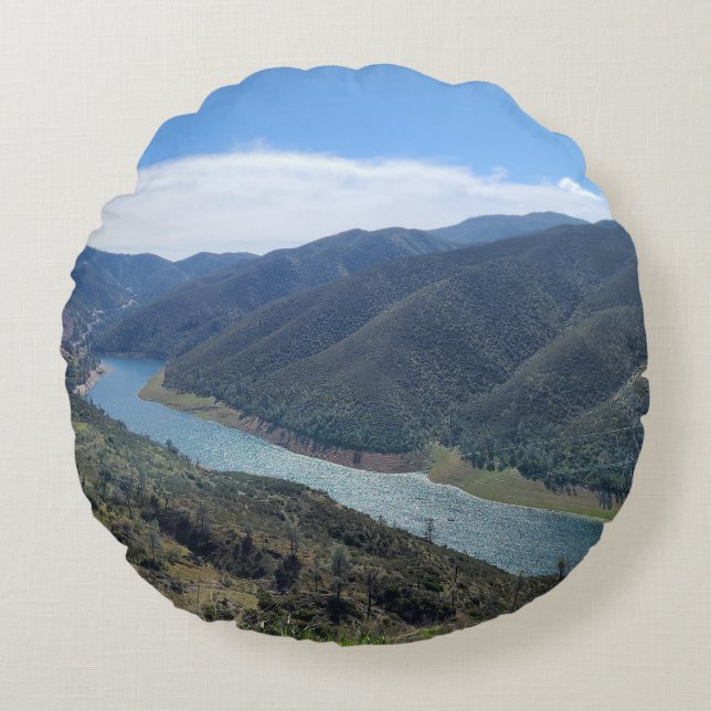 testing the hard stuff rond kussen (Voorkant)