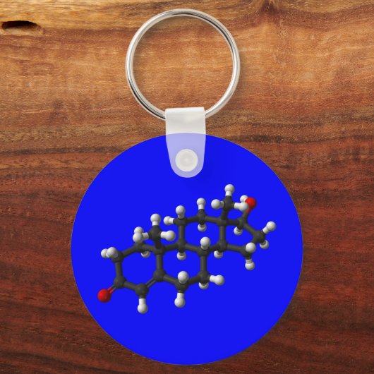 Testosteron in 3D Sleutelhanger (Voorkant)