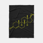 Testosteron Molecule Biologie Wetenschap Bodybuild Fleece Deken (Voorkant)