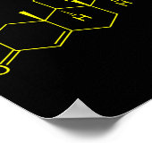 Testosteron Molecule Biologie Wetenschap Bodybuild Poster (Hoek)