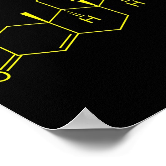 Testosteron Molecule Biologie Wetenschap Bodybuild Poster (Hoek)