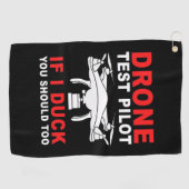 Testpiloot voor droneproef golfhanddoek (Horizontaal)