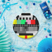 Testscherm voor kleurentelevisie papieren bordje (Feest)