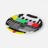 Testscherm voor kleurentelevisie papieren bordje (Gekanteld)
