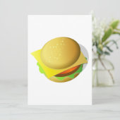 Testy Hamburger Invitations Kaart (Staand voorkant)