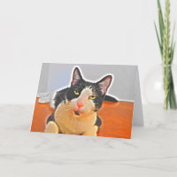 Testy Tuxedo Cat Birthday Kaart