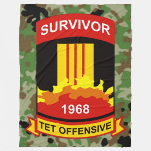 TET OFFENSIEF 1968 OVERLEVENDE FLEECE DEKEN (Voorkant)