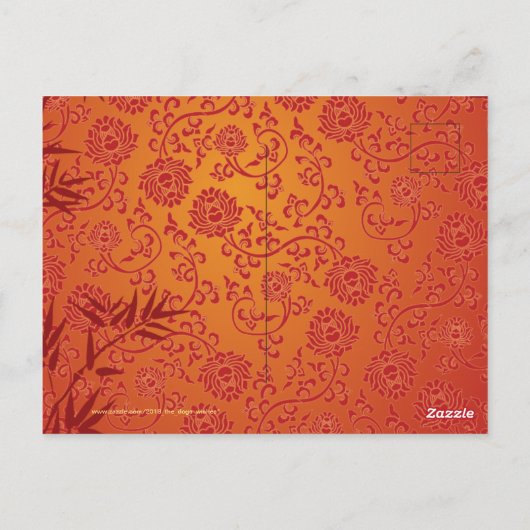 Têt vietnamien 2020 en or décoré Carte postale (Dos)