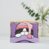 Tête couchée - Carte postale de chat (Debout devant)