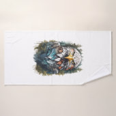 Tête d'aigle en forêt (Serviette de bain)