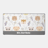 Tête D'Animal Adorable Et Motif Floral (Recto)