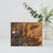 Tête dans la carte postale de nuages (Debout devant)