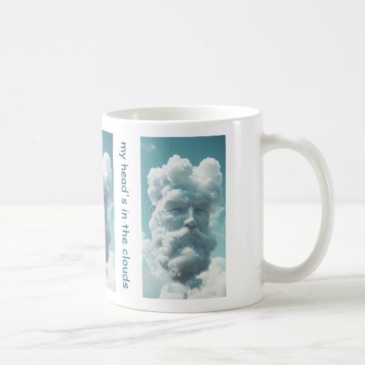 Tête dans les nuages Drôle Mug (Droite)